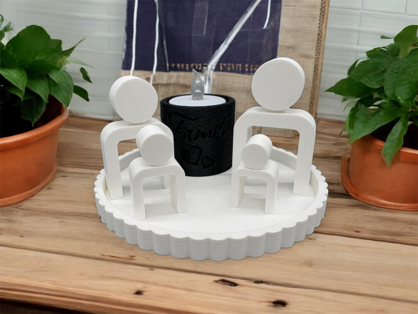 Family LED Teelichthalter 3D Druck - Dekoration Set - fks-design
