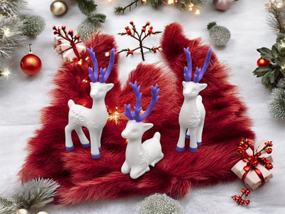 3D Druck! 3er Set Winter - Weihnachtliche Hirsche!