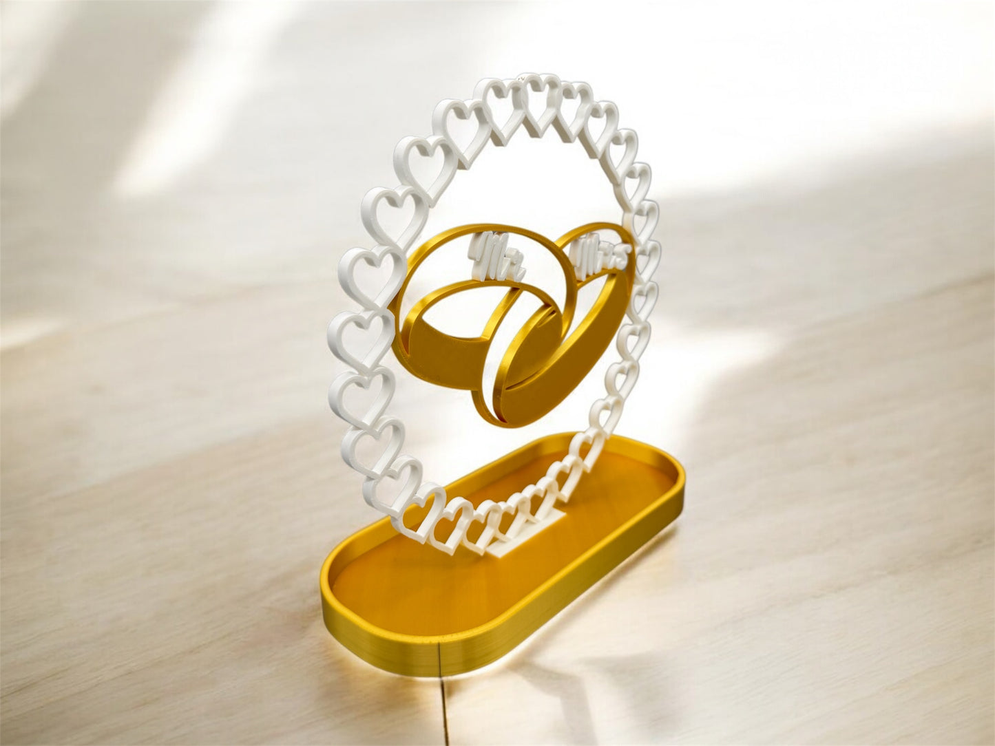 3D-Druck Dekoration Mr. & Mrs. mit Tablet von fks-design - elegante Hochzeit Deko
