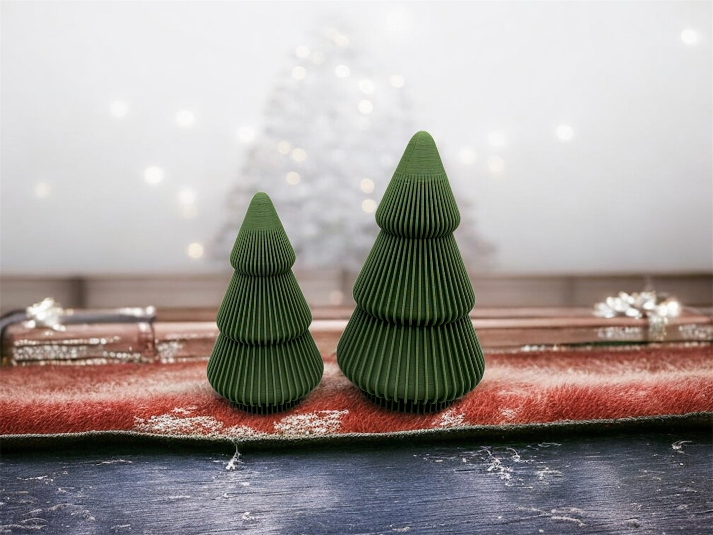 3D Druck Dekoration 2er Set " Weihnachtsbäume "