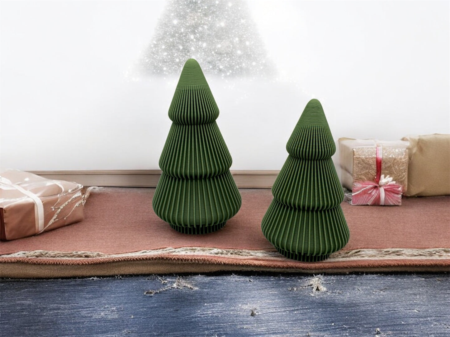 3D Druck Dekoration 2er Set " Weihnachtsbäume "
