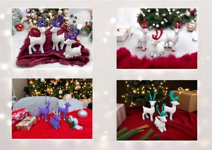 3D Druck! 3er Set Winter - Weihnachtliche Hirsche!