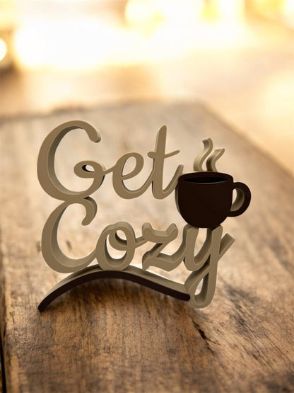 3D Druck Schriftzug Get Cozy - Dekoration gemütlich - fks-design
