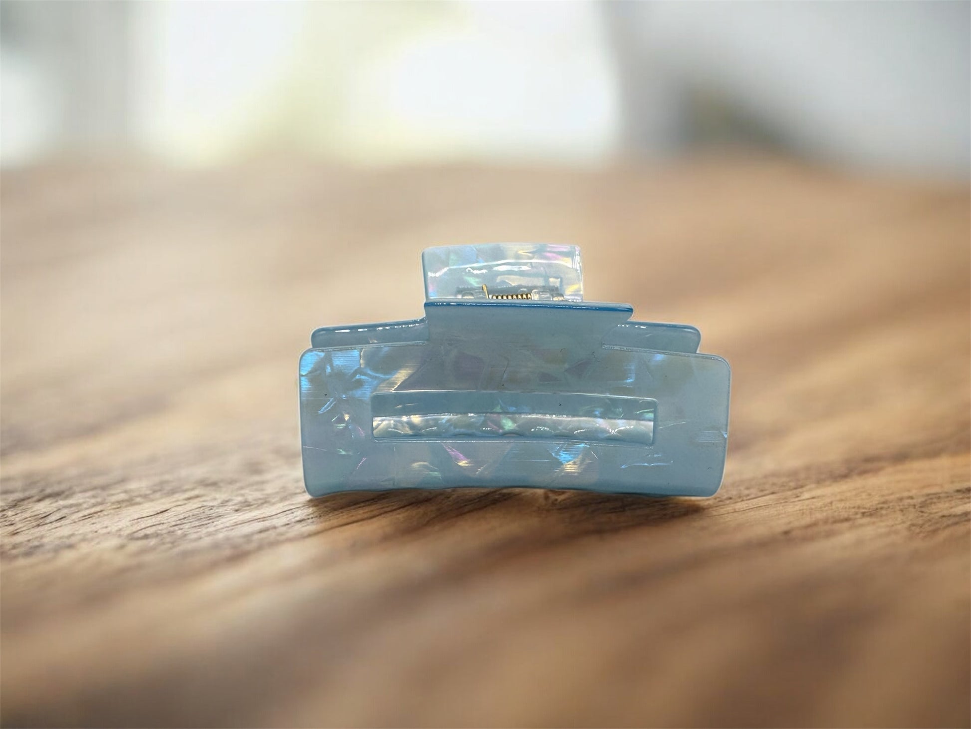 Haarklammer Shiny mit holografischem Effekt – Farbe Blau von fks-design
