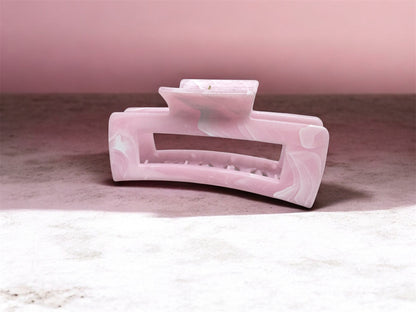 B-Ware Marmorierte Haarklammer Boomer – Farbe Rosa, stilvoller Marmor-Look von fks-design
