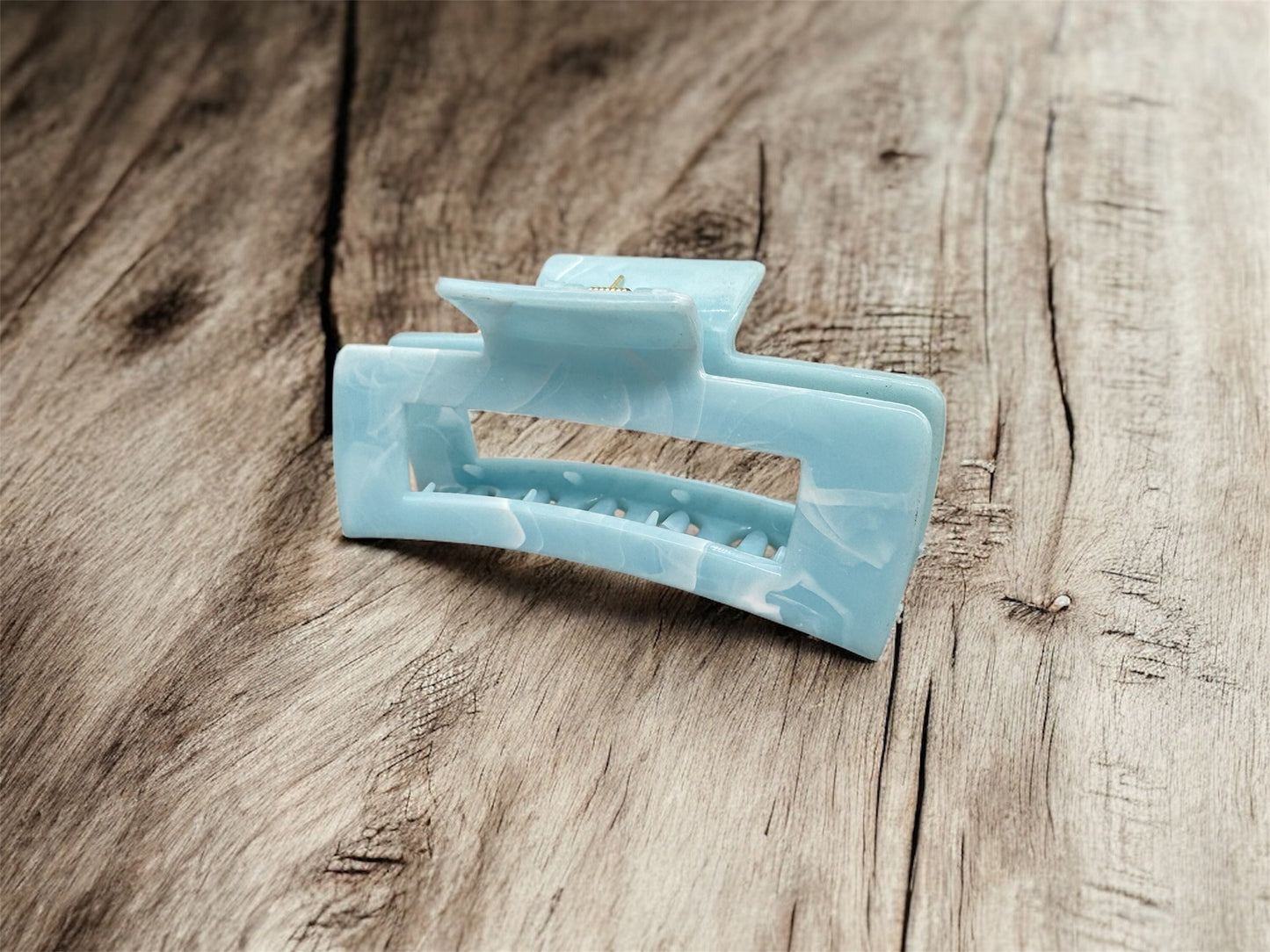 B-Ware Marmorierte Haarklammer Boomer – Farbe Blau von fks-design
