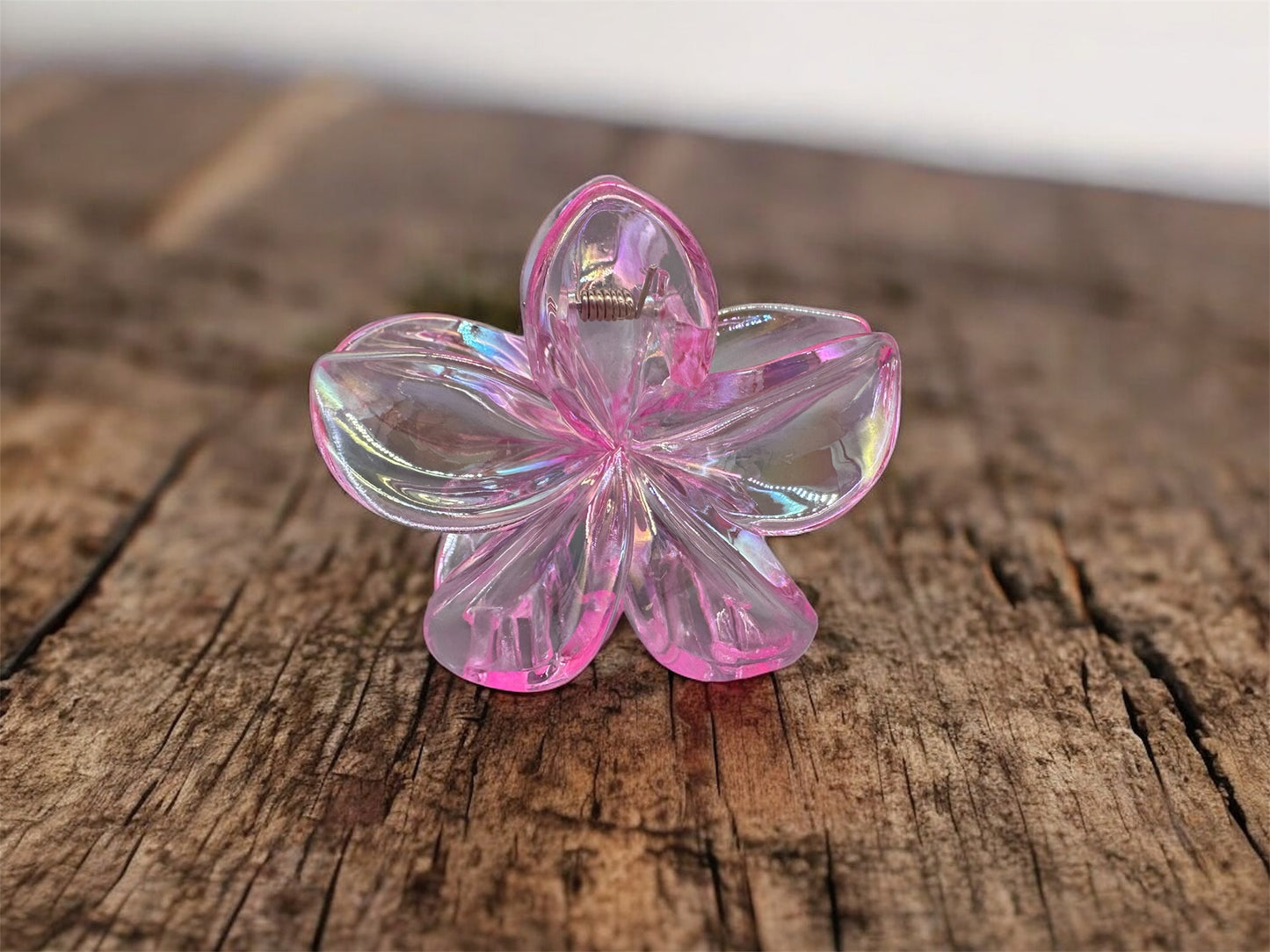 Blüten-Haarklammer Crystal Bloom – Farbe Rosa, romantischer Look von fks-design
