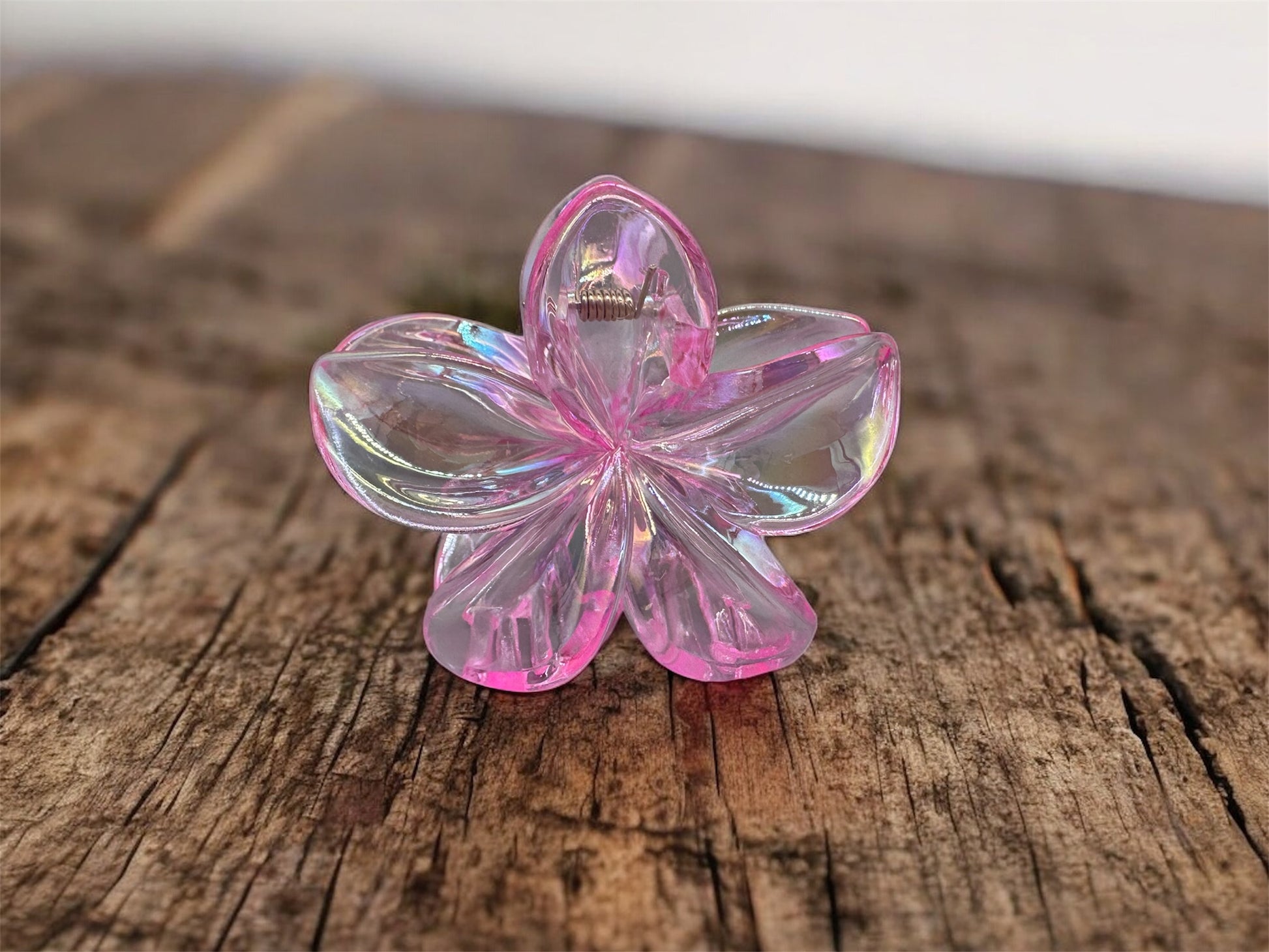 Blüten-Haarklammer Crystal Bloom – Farbe Rosa, romantischer Look von fks-design
