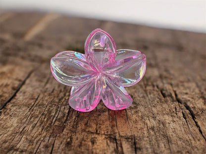 Blüten-Haarklammer Crystal Bloom – Farbe Rosa, romantischer Look von fks-design
