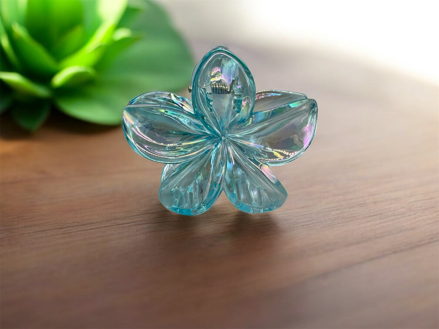 Blüten-Haarklammer Crystal Bloom – Farbe Blau, sommerlich & leicht von fks-design
