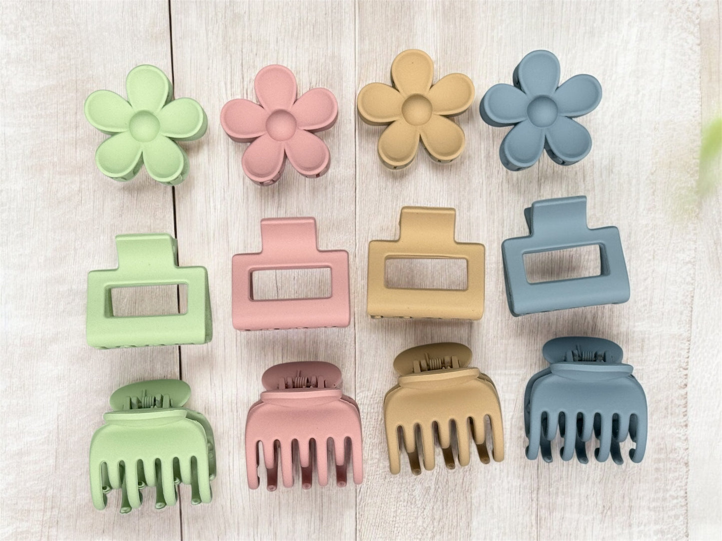 3er Set Soft Touch Haarklammern – Übersicht aller Farben, Variety Pack von fks-design
