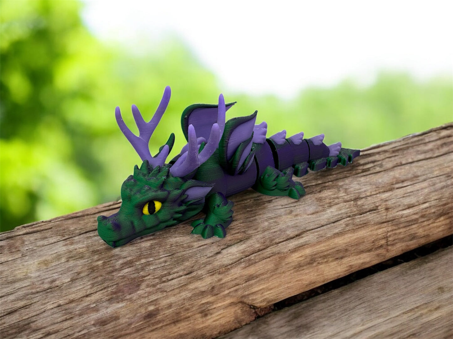 Flexi Hirschdrache 3D Druck mehrfarbig beweglich 15cm Fantasy - fks-design

