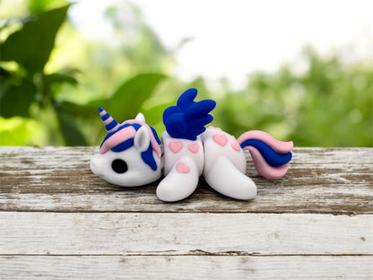 Flexi Herz Einhorn Detailansicht Flügel 3D-Druck Fidget Toy - fks-design
