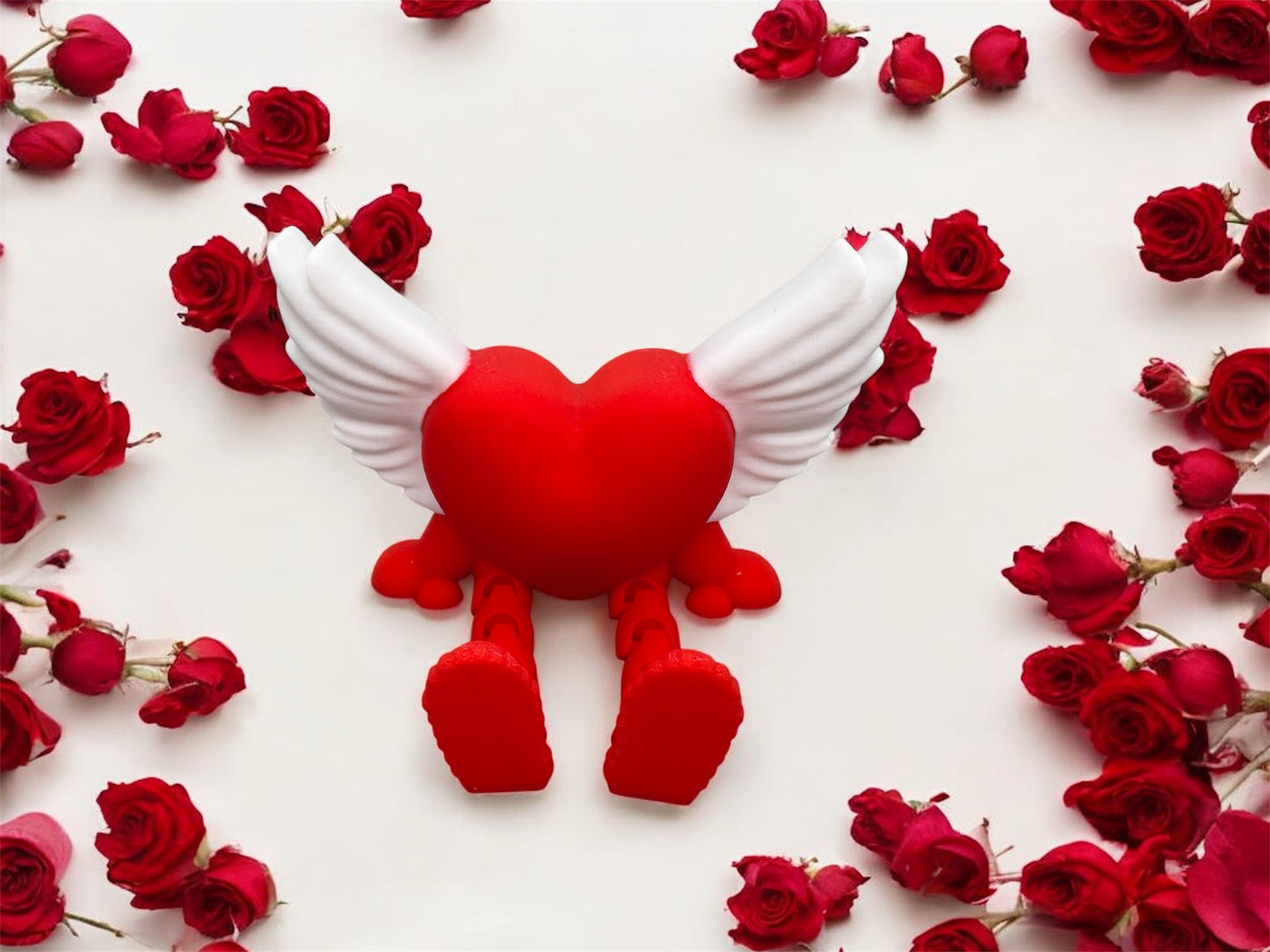 3D-Druck Flying Heart von fks-design - romantischer Kantenhocker mit beweglichen Beinen
