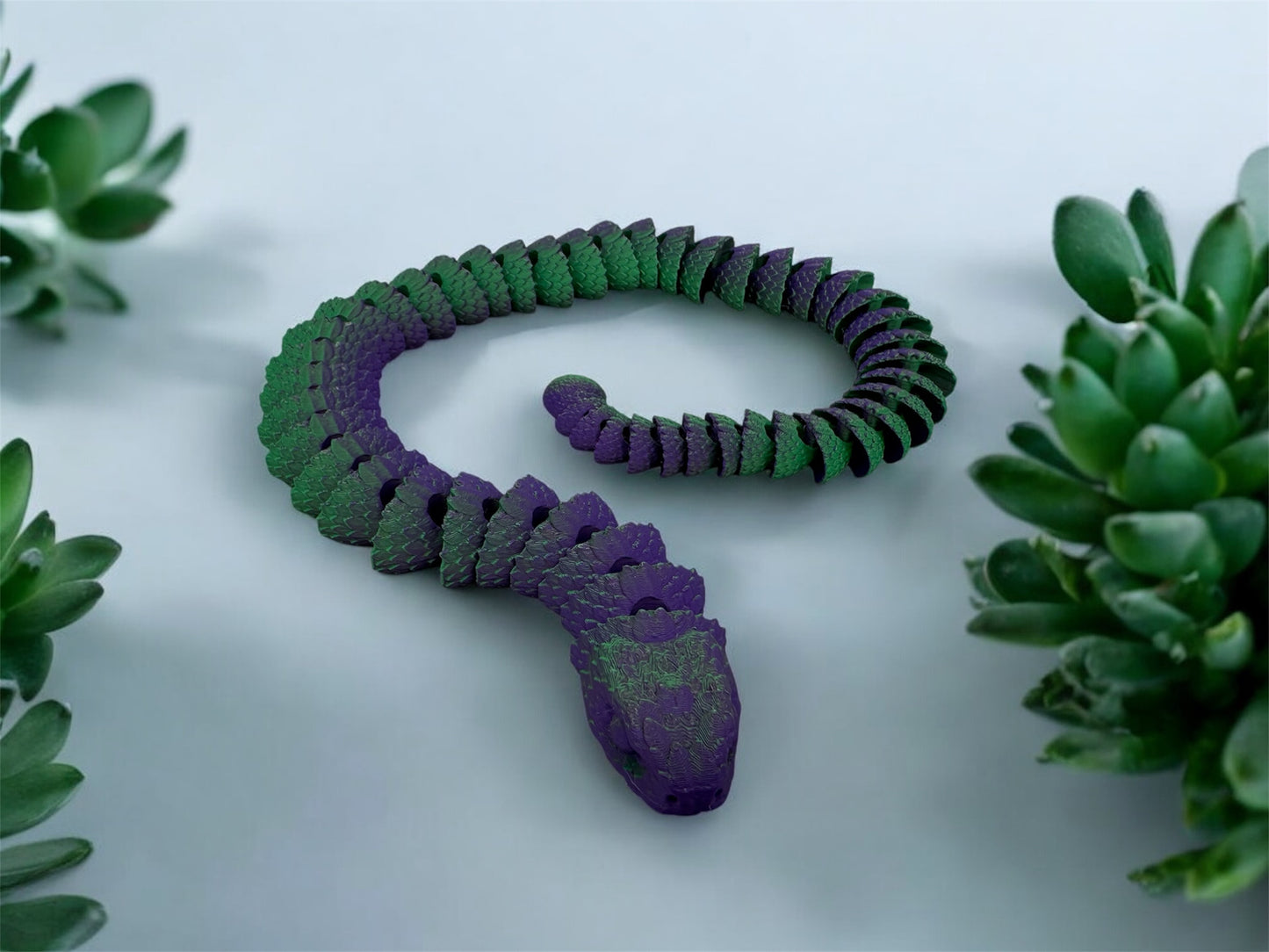 Flexi Viper Schlange gebogen 3D gedruckt PLA beweglich - fks-design
