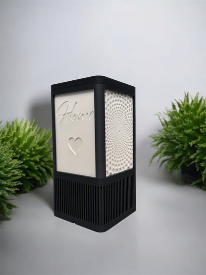 Moderne LED Stimmungslampe fks-design - Detailansicht Design-Seitenteile
