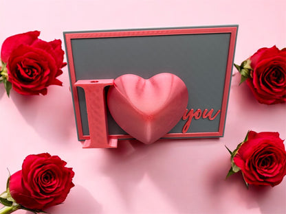 3D-Druck Postkarte I Love You von fks-design - romantische Grußkarte Valentinstag Geschenk
