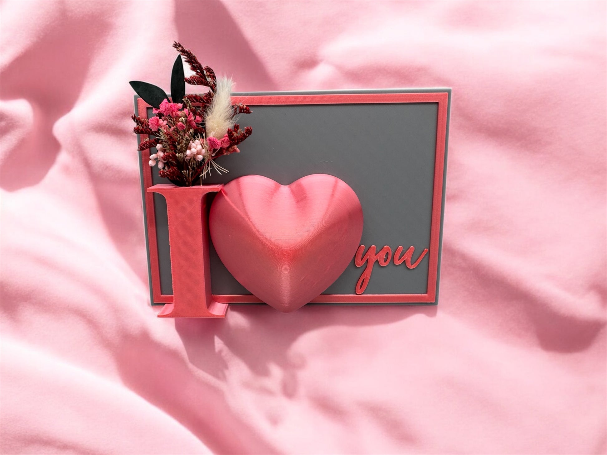 3D-Druck Postkarte I Love You von fks-design - liebevolle Grußkarte für Valentinstag & Hochzeit
