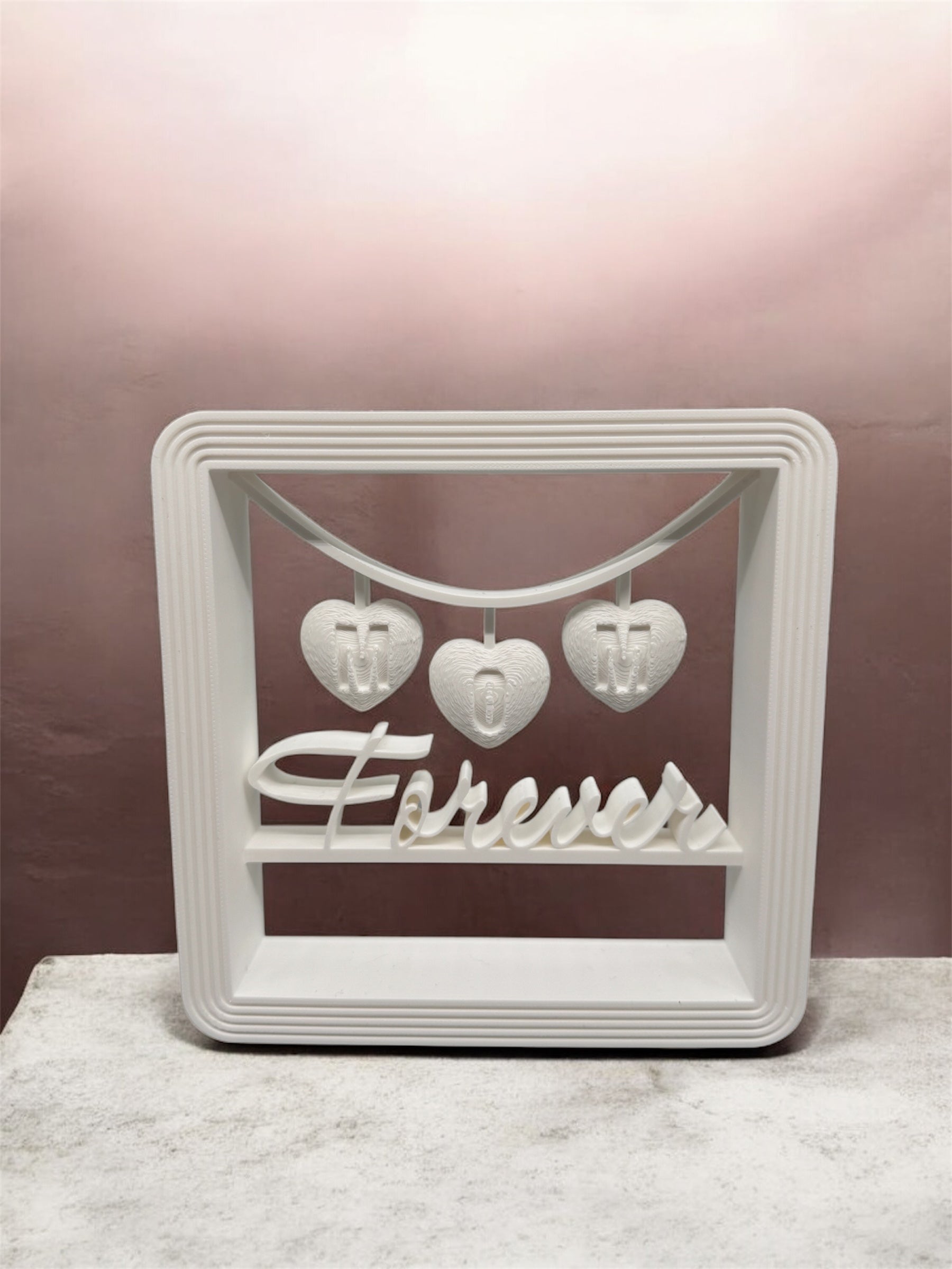 3D-Druck Aufsteller Mom Forever von fks-design - Muttertag Geschenk Deko Weiß
