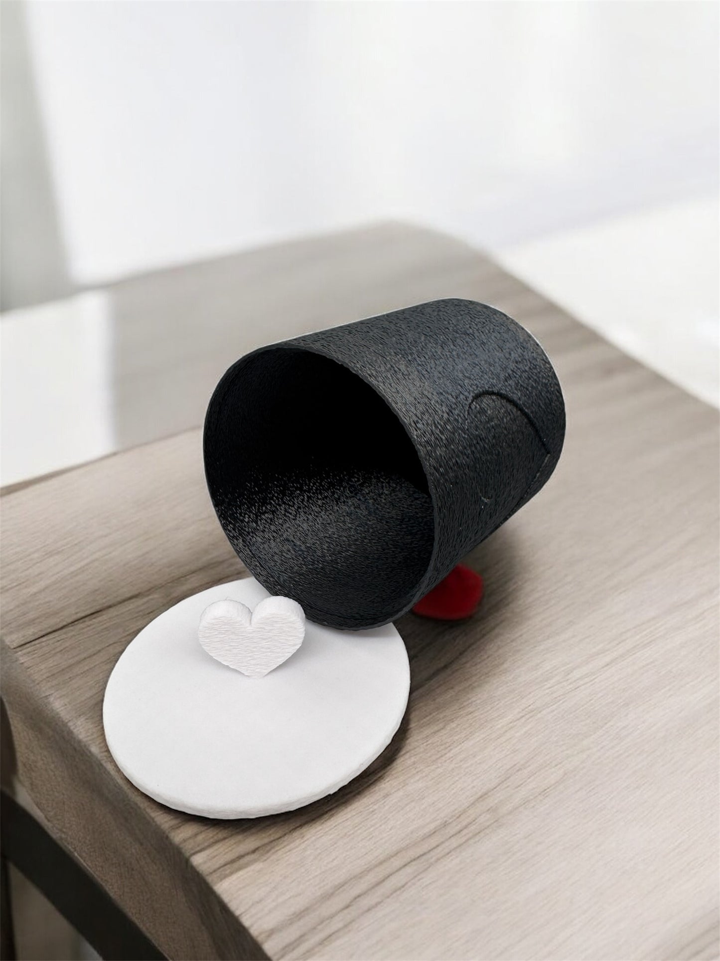 3D-Druck Herz Dose mit Deckel Schwarz/Weiß von fks-design - liebevolle Schmuck Aufbewahrung

