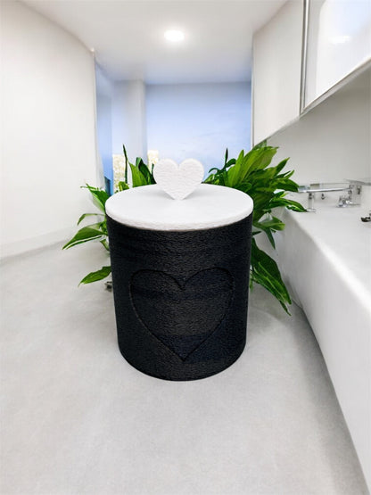 3D-Druck Herz Dose mit Deckel Schwarz/Weiß von fks-design - romantische Aufbewahrung
