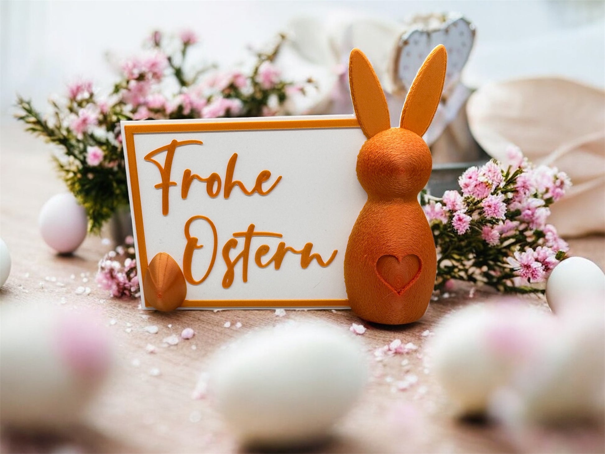 3D-Druck Postkarte Frohe Ostern von fks-design - Oster Grußkarte Aufsteller Deko
