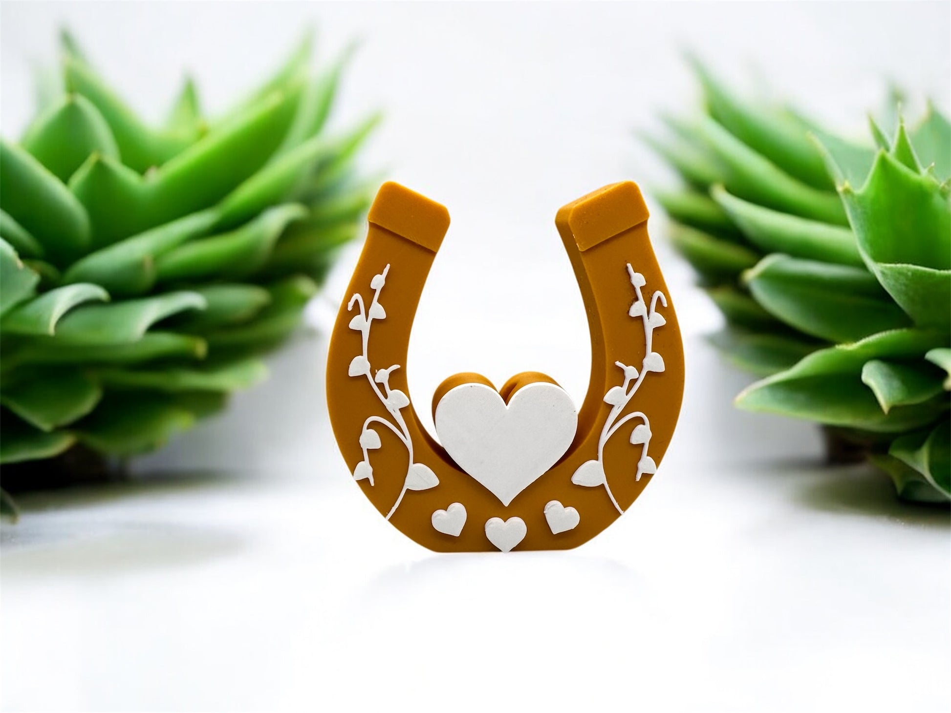 3D Druck Hufeisen mit Herz - Glücksbringer Dekoration - fks-design