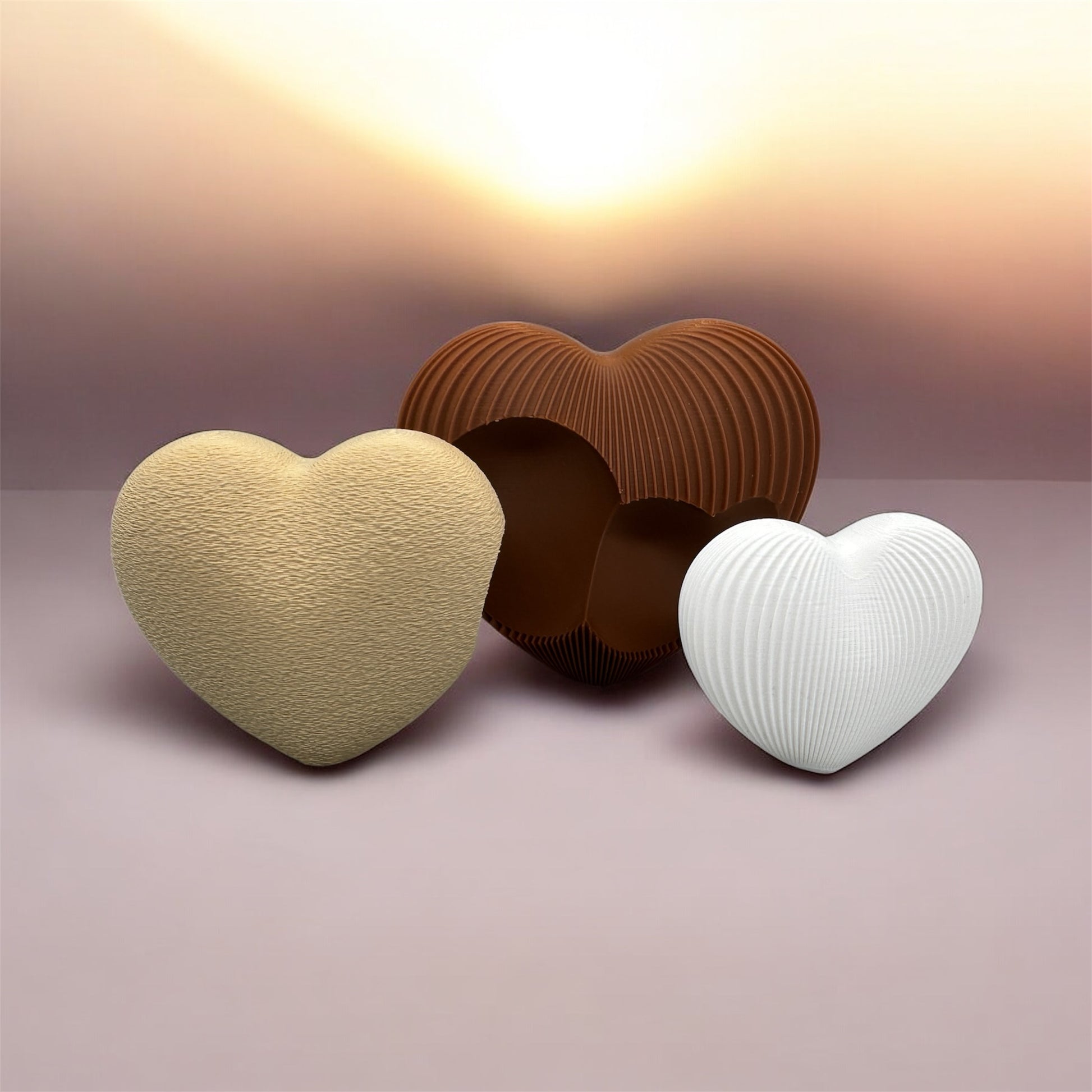 Herz Trio 3D Druck - Drei Herzen Liebesgeschenk - fks-design