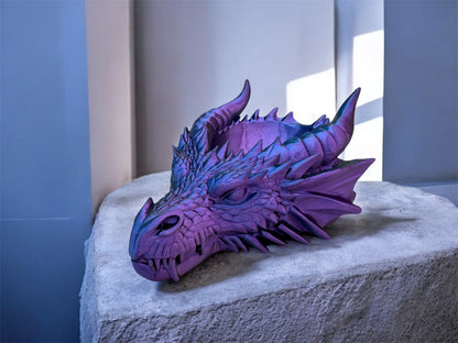 3D-Druck Drachenkopf Ablage von fks-design - mystisches Schmuck & Schlüssel Tablett Silk PLA
