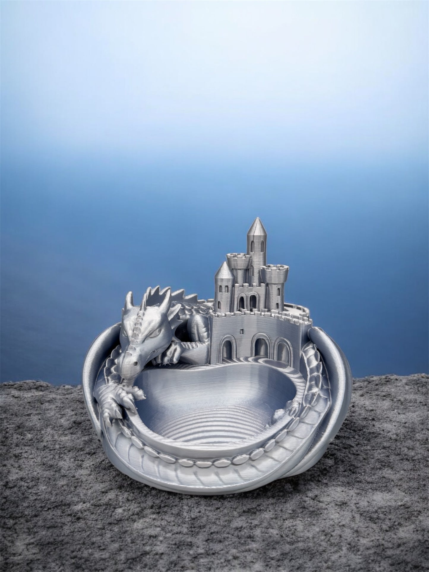 3D-Druck Drachenburg Ablage von fks-design - Fantasy Schmuck & Schlüssel Tablett Silk PLA