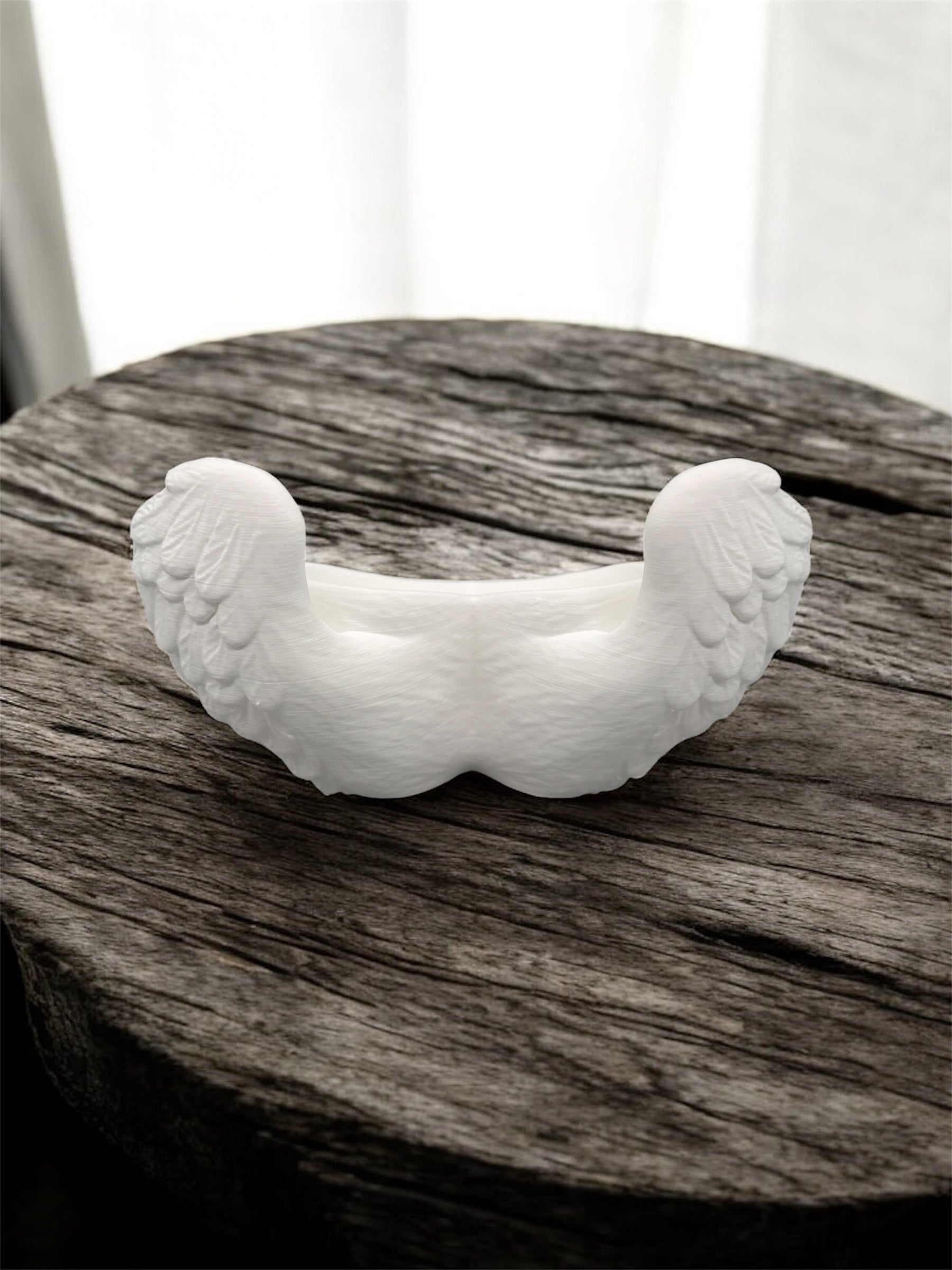 Herzschale mit Engelsflügeln 3D-Druck Ablage Weiß von fks-design - perfekte Geschenkidee Aufbewahrung
