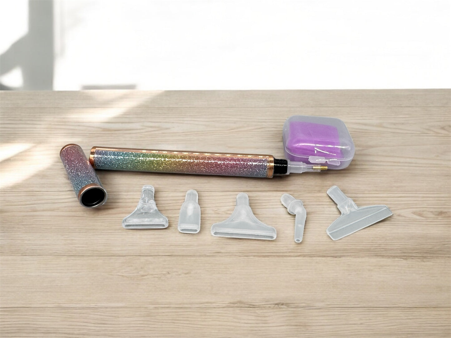 Diamond Painting Stift " Regenbogen Glitzer " mit Zubehör!