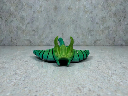 Flexi Rochen Detailansicht bewegliche Flossen 3D-Druck Fidget Toy - fks-design
