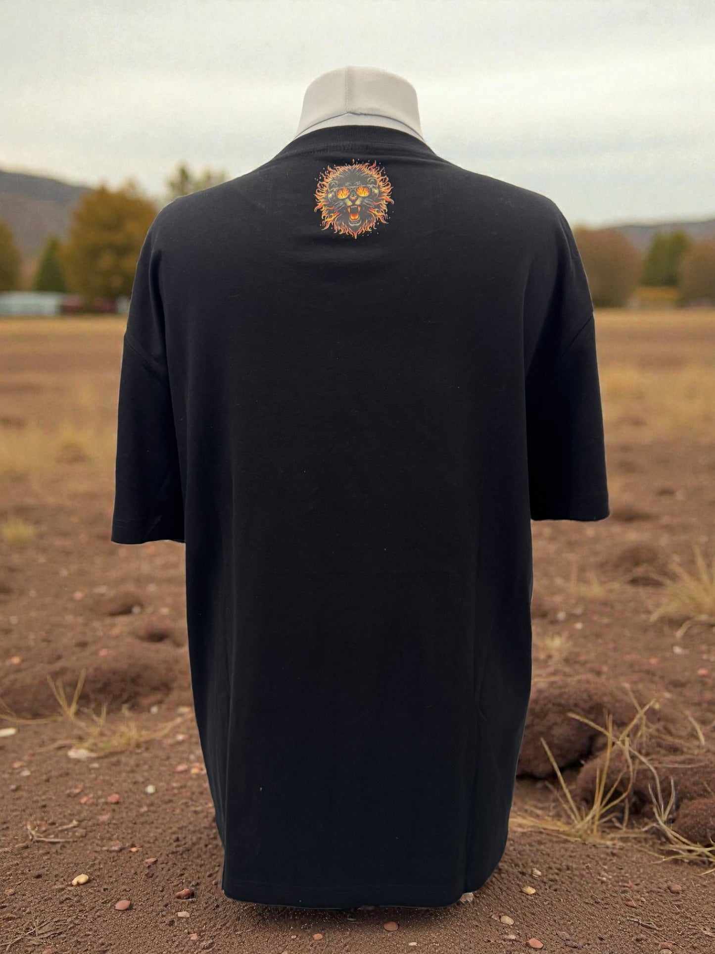 Unisex T-Shirt Fire Lion feuriges Löwen Motiv-Shirt Rückseite von fks-design
