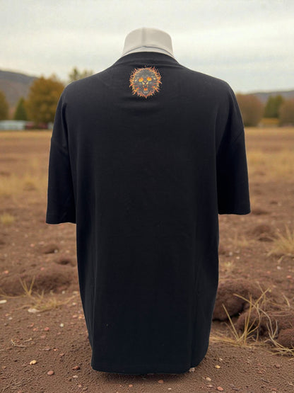 Unisex T-Shirt Fire Lion feuriges Löwen Motiv-Shirt Rückseite von fks-design
