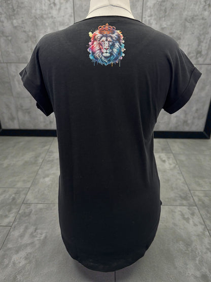 Damen Long Slub Shirt Lion King Rückseite von fks-design
