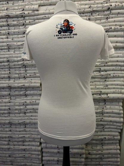 Damen T-Shirt Unaufhaltsame Oma Rückseite von fks-design

