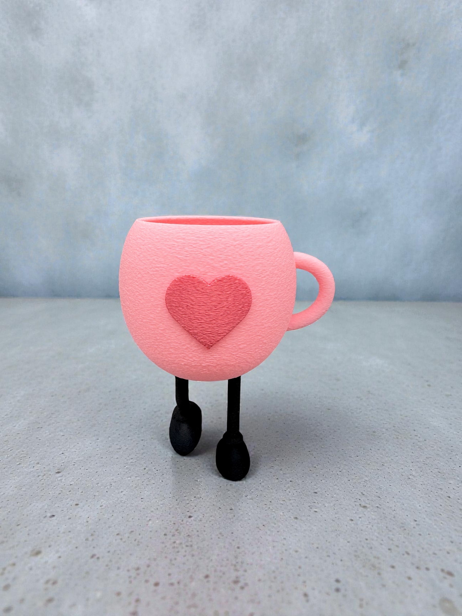 3D Druck Gehende Tasse mit Herz - Ablage niedliche Deko - fks-design