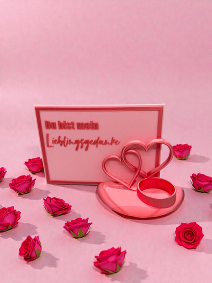 LED Teelichthalter Postkarte "Lieblingsgedanke" fks-design - Stimmungsvolle Lichtdeko
