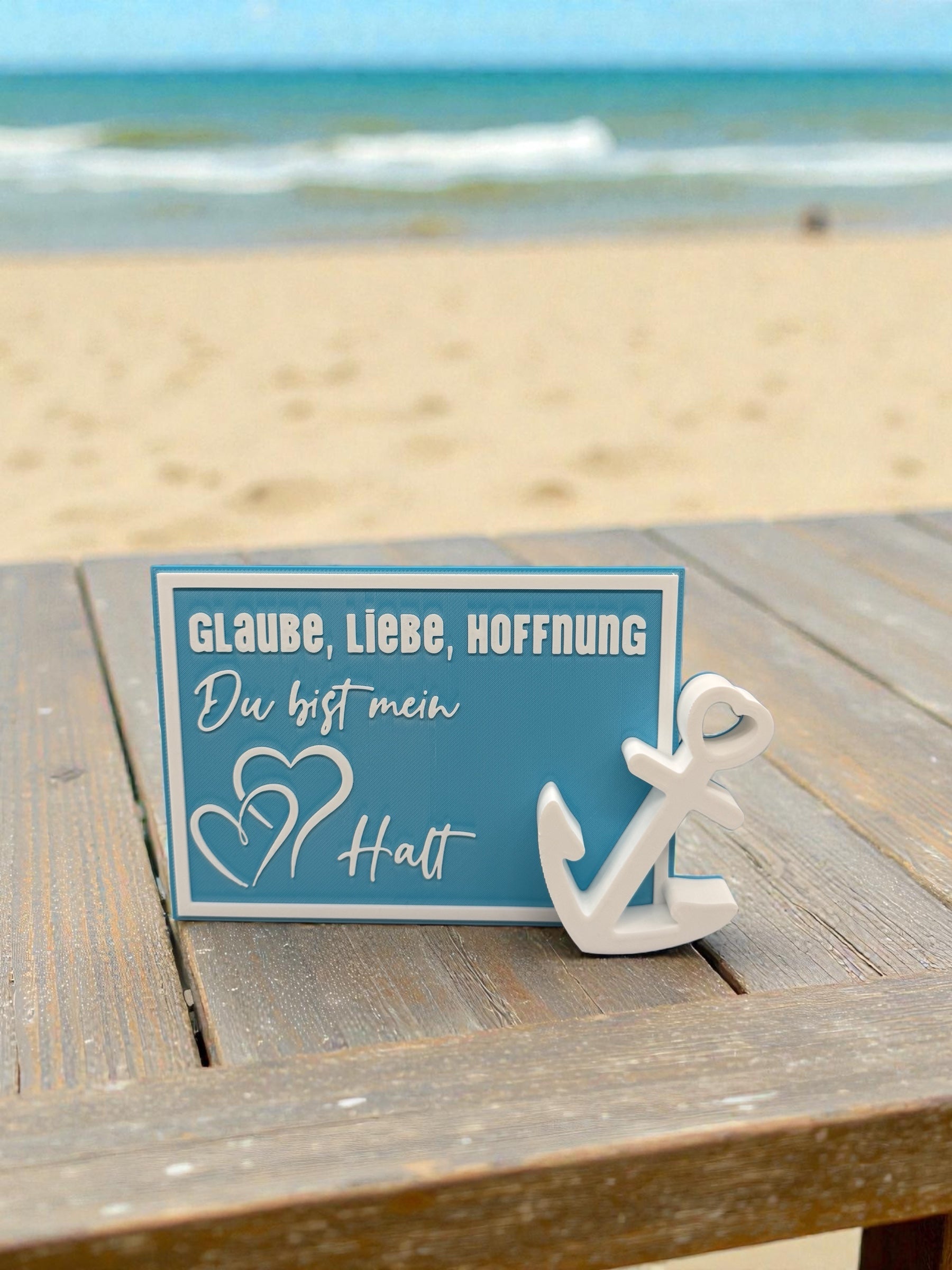 3D Druck Postkarte Du bist mein Halt romantisch Geschenk