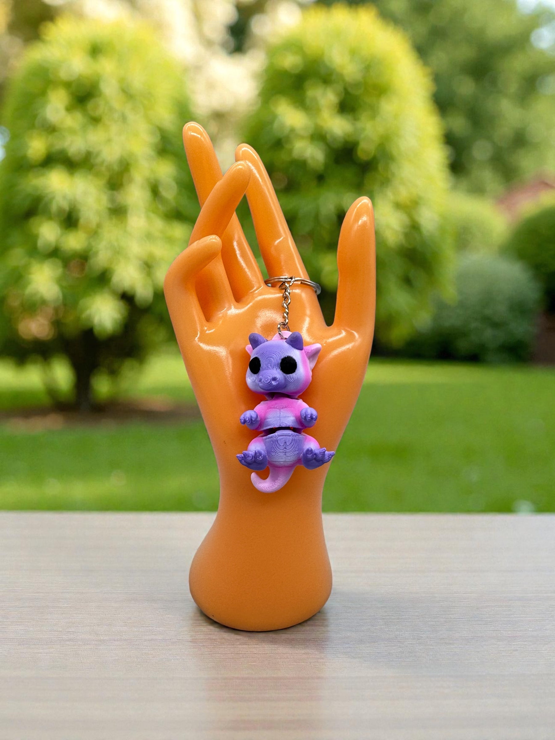 Flexi Schlüsselanhänger Drache 3D-Druck Seitenansicht