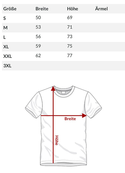 Größentabelle Unisex T-Shirt von fks-design

