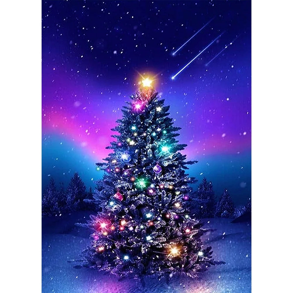 Diamond Painting Kit " Weihnachtsbaum"! 30 x 40 cm! Eckige Steine!