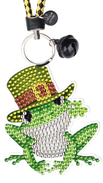 Diamond Painting Schlüsselanhänger Kit Frosch 5D Bastelset mit Schlüsselband und Glocke von fks-design
