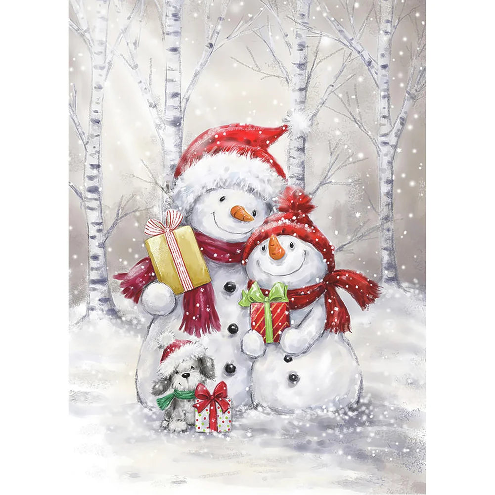 Diamond Painting Kit " Schneemänner"! 30 x 40 cm!