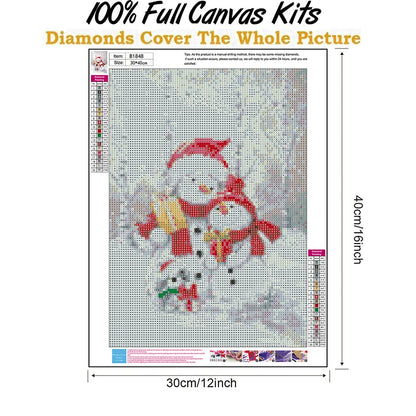 Diamond Painting Kit " Schneemänner"! 30 x 40 cm!