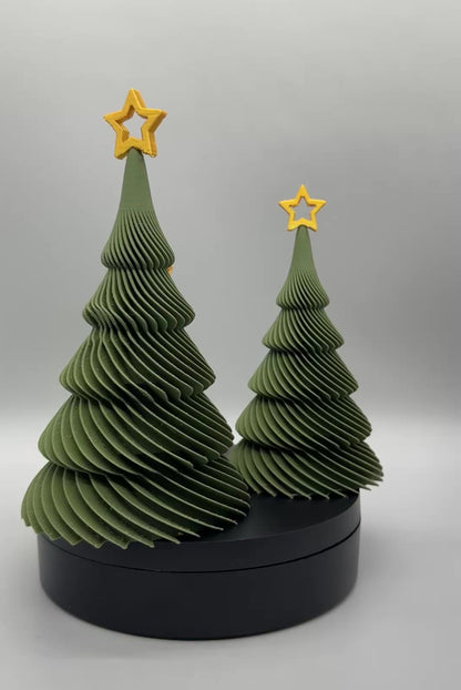 3D Druck Dekoration 3er Set " Spiral Weihnachtsbaum mit Stern "
