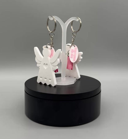 3D Druck Schlüsselanhänger Schutzengel – mit Herz oder Stern
