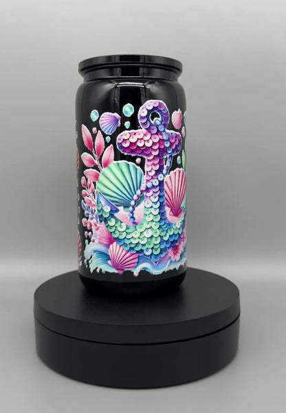 Trinkbecher „Anker 2“ mit Deckel & Trinkhalm – 550 ml, UV-DTF Motiv