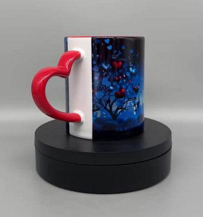 Tasse "Stadt der Liebe" – Keramik mit Herzhenkel 300ml